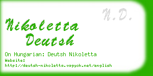 nikoletta deutsh business card